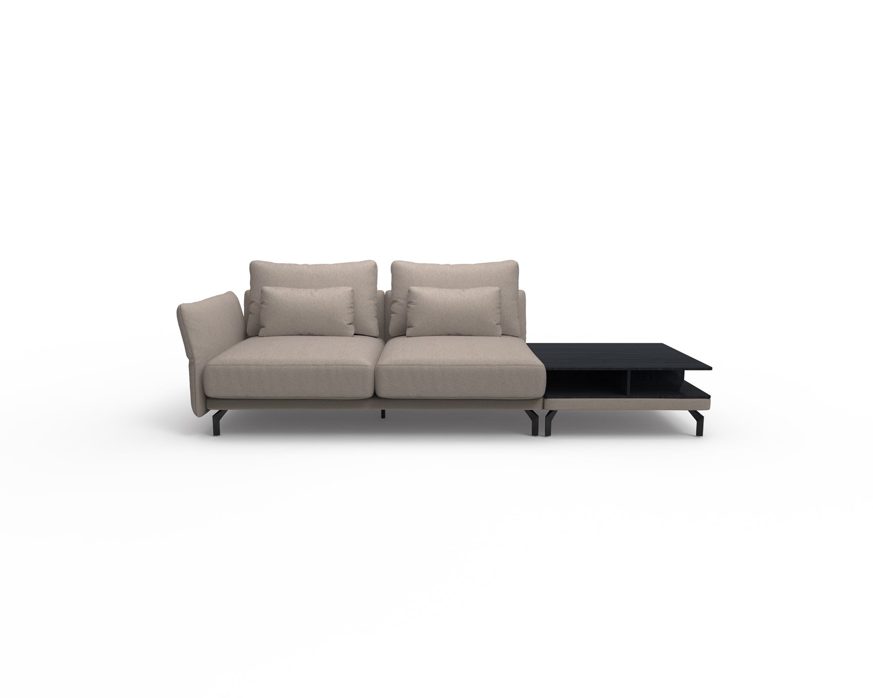 Seagull 2 Seater Sofa with Shelf Table (Right)